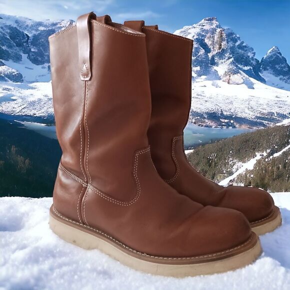 Guide Gear Wellington Mens Boots 9.5M Work Wedge Leather Oil Resistant Sole - Picture 1 of 16